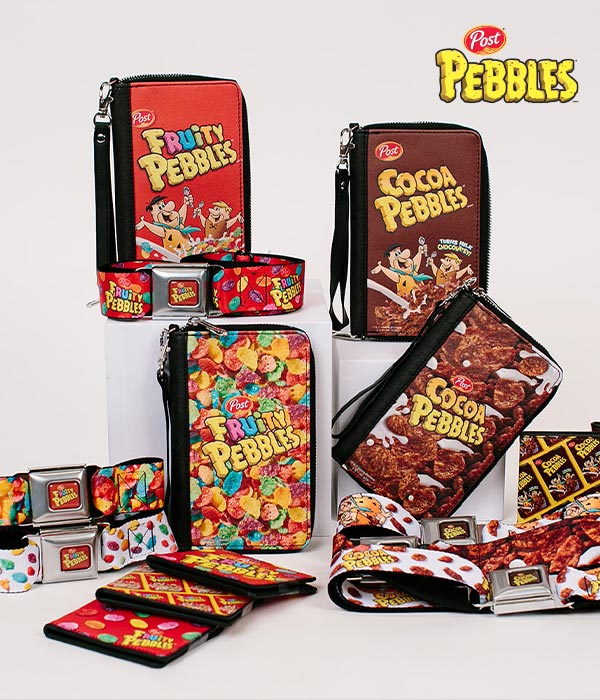Banner Featuring Collab Between Fruity and Cocoa Pebbles and Buckle-Down Accessories