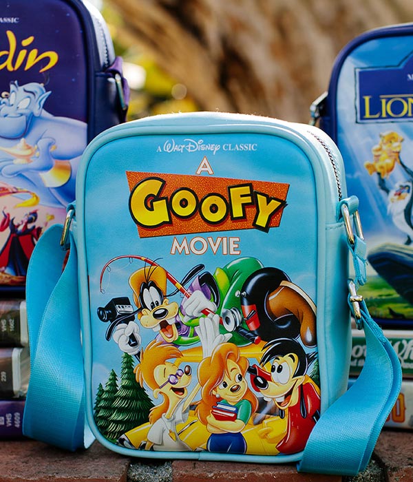 Disney Banner Featuring Crossbody Bags with Original VHS Cover Artwork