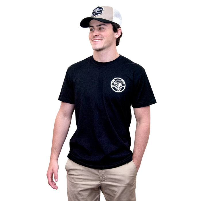 Men's T-Shirt - Buckle-Down Round Wings Logo and Buckle-Down Wings Logo Black/White Apparel Buckle-Down, Inc.   