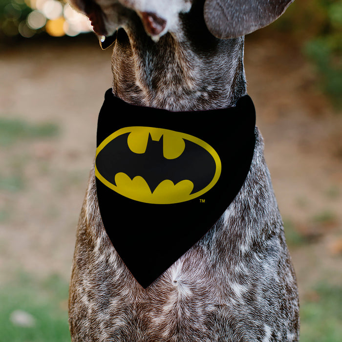 Pet Bandana - Batman Shield Logo Black/Yellow Pet Bandanas DC Comics   