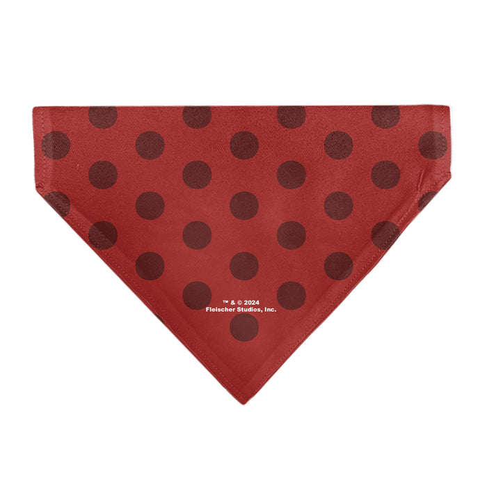 Pet Bandana - Bandana BETTY BOOP Face and Text Polka Dot Reds/Black/White Pet Bandanas Fleischer Studios, Inc.   