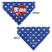 Pet Bandana - Bandana Betty Boop USA Heart Pose Polka Dot/Face Blue/White Pet Bandanas Fleischer Studios, Inc.   