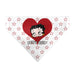 Pet Bandana - Bandana BETTY BOOP Face Heart and Text Stars White/Red Pet Bandanas Fleischer Studios, Inc.   