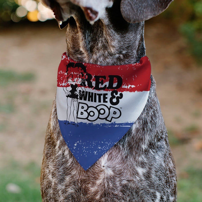 Pet Bandana - Bandana Betty Boop RED WHITE & BOOP Pose Americana Stripe Red/White/Blue/Black Pet Bandanas Fleischer Studios, Inc.   