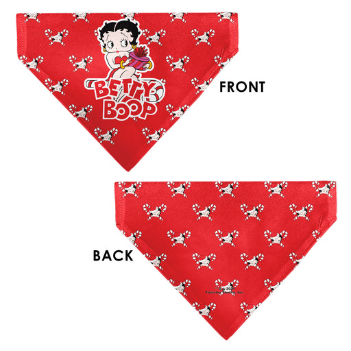 Pet Bandana - Bandana BETTY BOOP Holiday Gift Pose and Santa Betty  Winking Icon Red Pet Bandanas Fleischer Studios, Inc.   