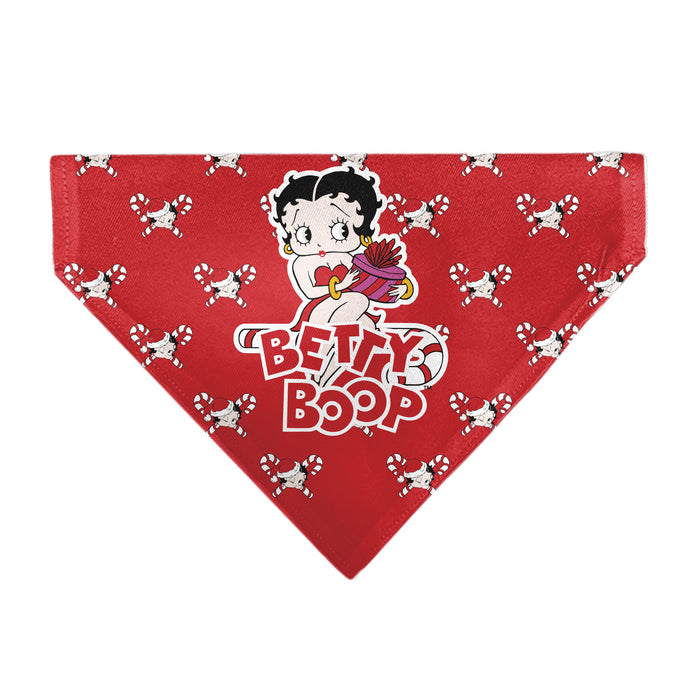 Pet Bandana - Bandana BETTY BOOP Holiday Gift Pose and Santa Betty  Winking Icon Red Pet Bandanas Fleischer Studios, Inc.   