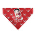 Pet Bandana - Bandana BETTY BOOP Holiday Gift Pose and Santa Betty  Winking Icon Red Pet Bandanas Fleischer Studios, Inc.   