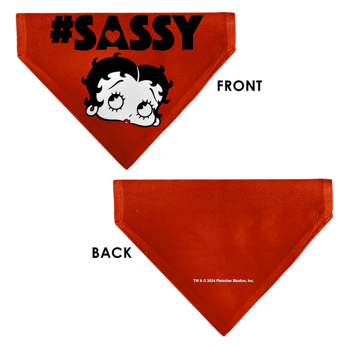 Pet Bandana - Betty Boop #SASSY Face Red/Black Pet Bandanas Fleischer Studios, Inc.   