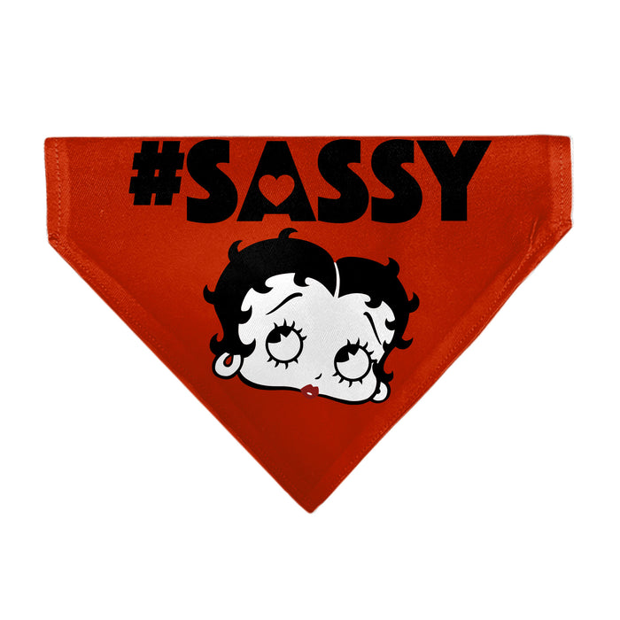 Pet Bandana - Betty Boop #SASSY Face Red/Black Pet Bandanas Fleischer Studios, Inc.   