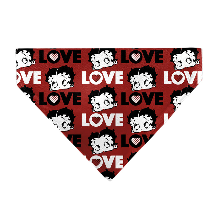 Pet Bandana - Betty Boop LOVE Text and Face Red/Black/White Pet Bandanas Fleischer Studios, Inc.   