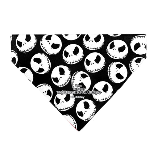 Pet Bandana - The Nightmare Before Christmas Jack Expressions Scattered Black/White Pet Bandanas Disney   