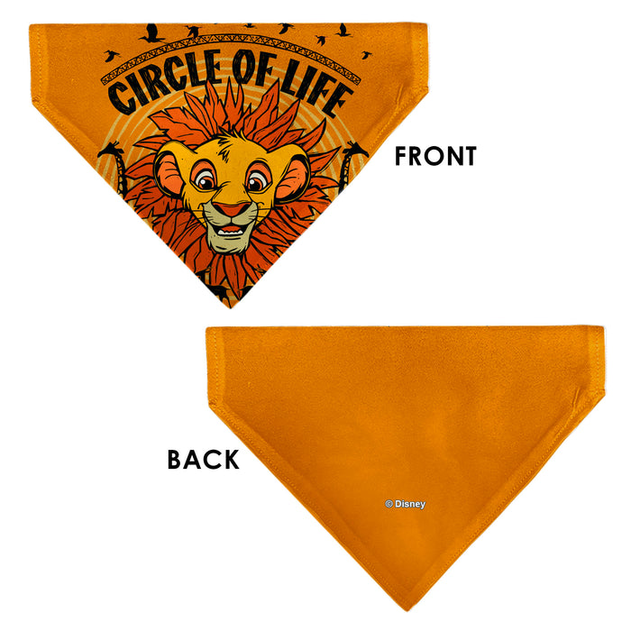 Pet Bandana - The Lion King Young Simba CIRCLE OF LIFE Pose Oranges/Black Pet Bandanas Disney