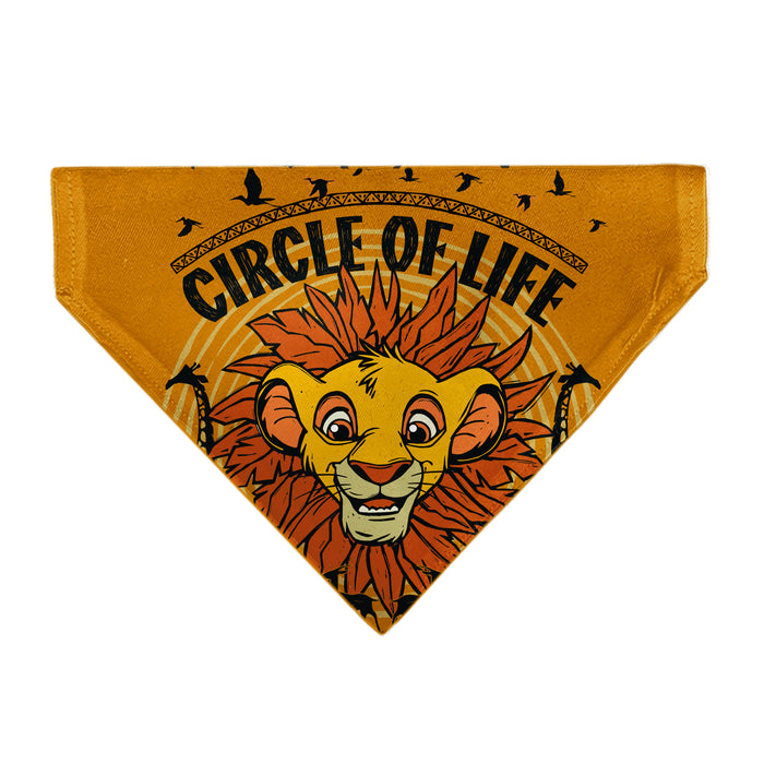 Pet Bandana - The Lion King Young Simba CIRCLE OF LIFE Pose Oranges/Black Pet Bandanas Disney