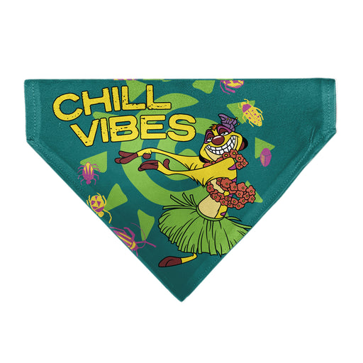 Pet Bandana - The Lion King Timon CHILL VIBES Hula Pose Blue/Multi Color Pet Bandanas Disney