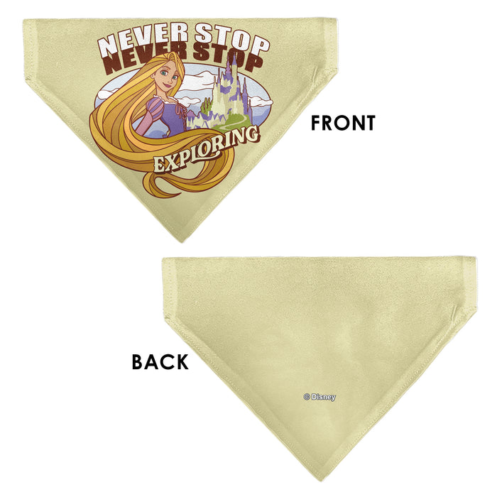 Pet Bandana - Rapunzel NEVER STOP EXPLORING Castle Pose Beige/Red/White Pet Bandanas Disney   