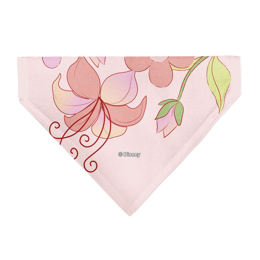 Pet Bandana - Tangled Rapunzel and Pascal Flowers Pose Pinks Pet Bandanas Disney