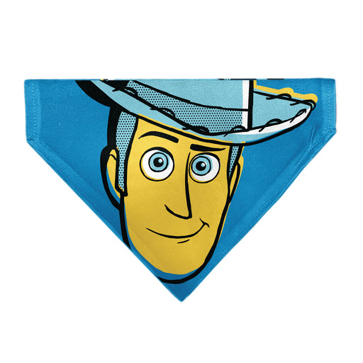 Pet Bandana - Toy Story Woody Pop Art Face Close-Up Blues Pet Bandanas Disney