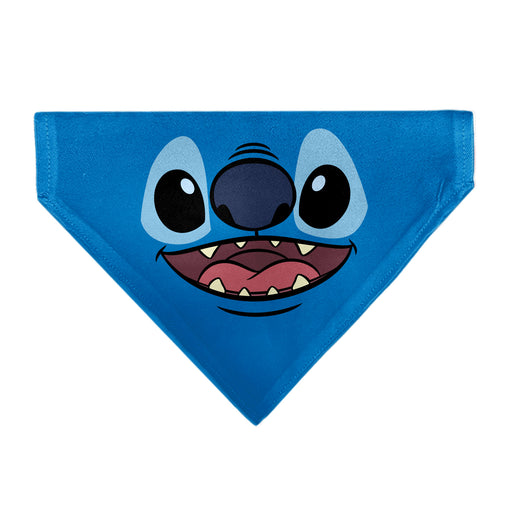 Pet Bandana - Stitch Smiling Face Character Close-Up Blues Pet Bandanas Disney