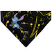 Pet Bandana - Stitch and Scrump Ukulele Jam Pose Black/Yellow Pet Bandanas Disney