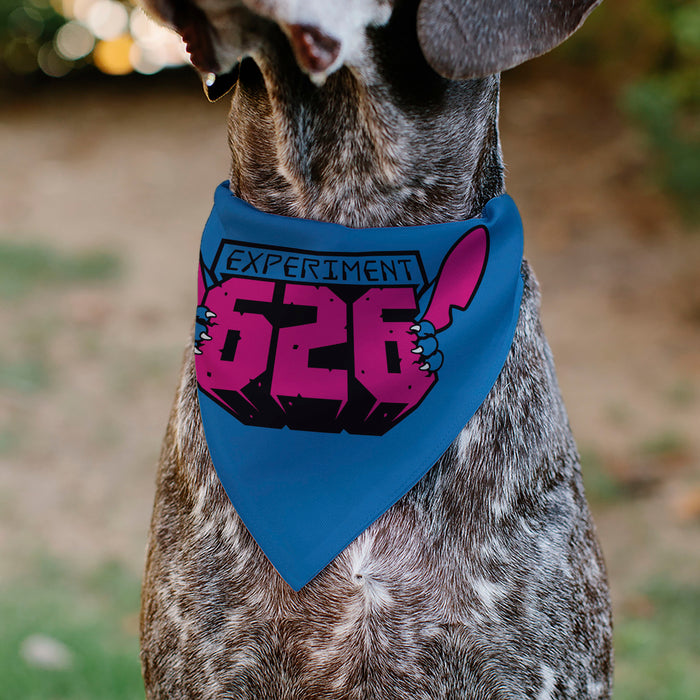 Pet Bandana - Stitch EXPERIMENT 626 Logo Blue/Pink Pet Bandanas Disney