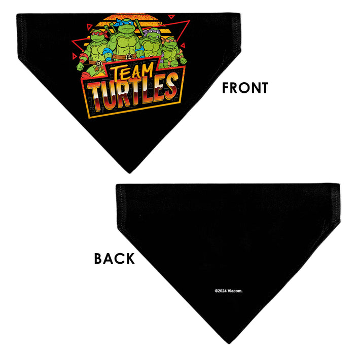 Pet Bandana - Teenage Mutant Ninja Turtles TEAM TURTLES Group Pose Black/Red Pet Bandanas Nickelodeon   