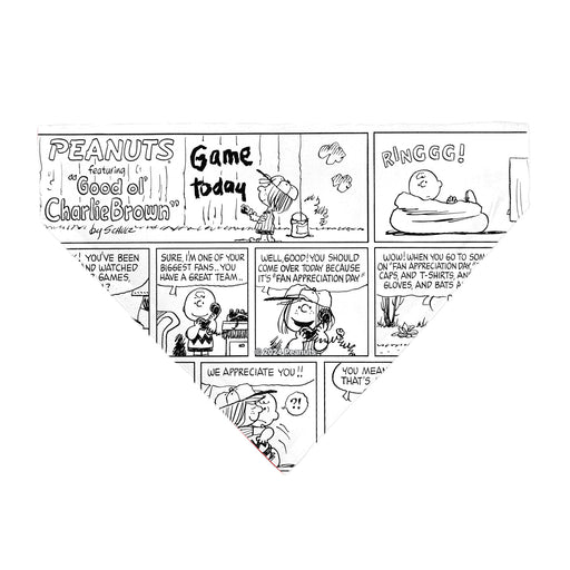 Pet Bandana - PEANUTS Good Ol Charlie Brown Comic Scene Blocks White/Black Pet Bandanas Peanuts Worldwide LLC   