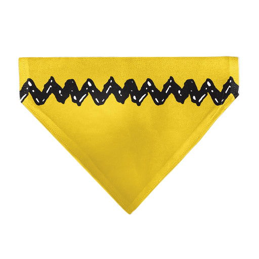 Pet Bandana - Peanuts Charlie Brown Zig Zag Stripe Yellow/Black Pet Bandanas Peanuts Worldwide LLC   