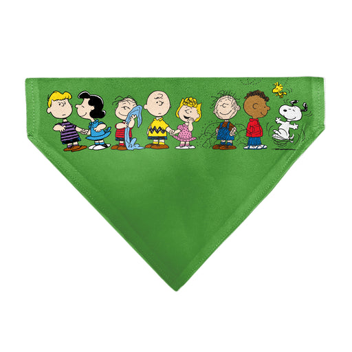 Pet Bandana - Peanuts Gang Group Pose Green Pet Bandanas Peanuts Worldwide LLC   