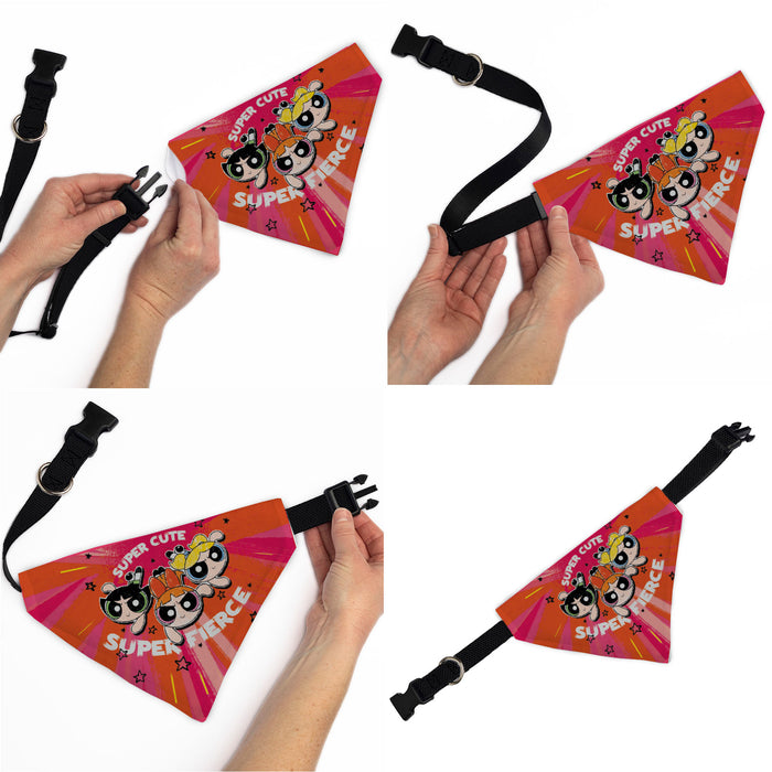 Pet Bandana - Powerpuff Girls SUPER CUTE SUPER FIERCE Group Pose Pinks Pet Bandanas Warner Bros. Animation   