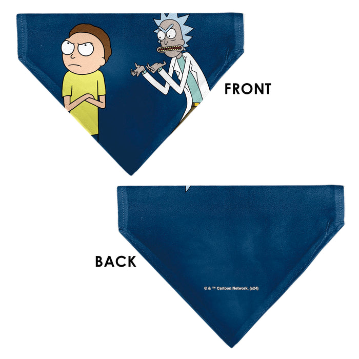 Pet Bandana - Rick and Morty Arms Crossed Pose Blue Pet Bandanas Rick and Morty   