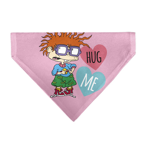 Pet Bandana - Rugrats Chuckie HUG ME Hearts Pose Pink Pet Bandanas Nickelodeon   