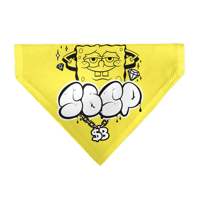 Pet Bandana - SpongeBob SquarePants SPSP $B Chain Pose Yellow Pet Bandanas Nickelodeon   