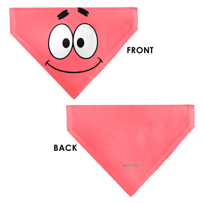 Pet Bandana - SpongeBob SquarePants Patrick Star Face Close-Up Pink Pet Bandanas Nickelodeon   