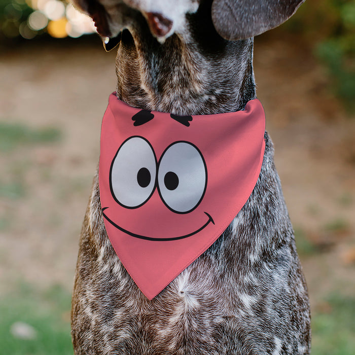 Pet Bandana - SpongeBob SquarePants Patrick Star Face Close-Up Pink Pet Bandanas Nickelodeon   