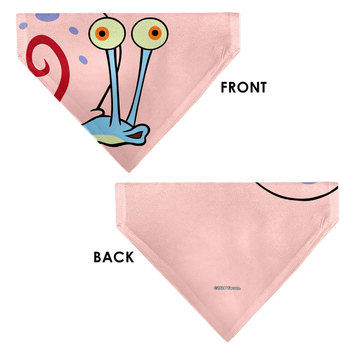 Pet Bandana - SpongeBob SquarePants Gary the Snail Face Close-Up Pink Pet Bandanas Nickelodeon   