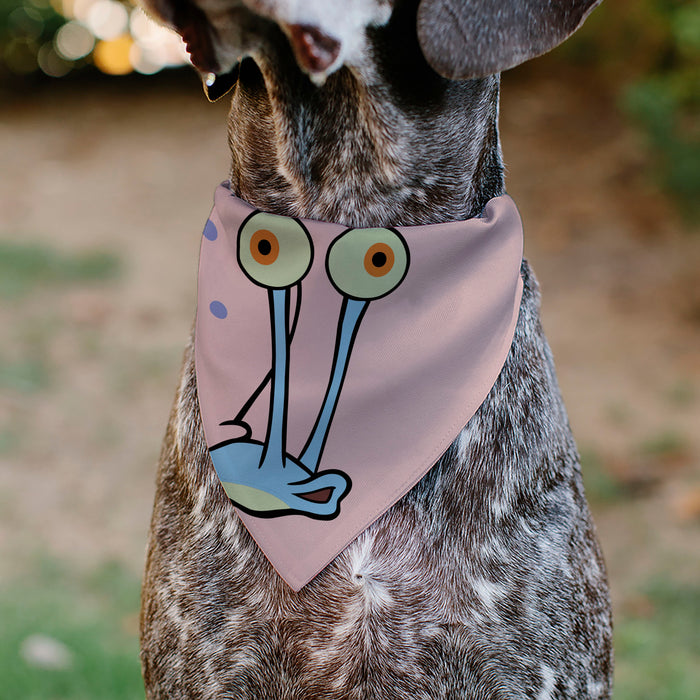 Pet Bandana - SpongeBob SquarePants Gary the Snail Face Close-Up Pink Pet Bandanas Nickelodeon   