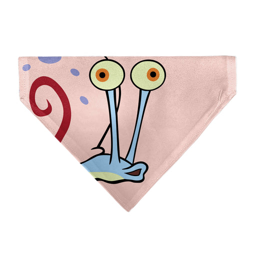 Pet Bandana - SpongeBob SquarePants Gary the Snail Face Close-Up Pink Pet Bandanas Nickelodeon   