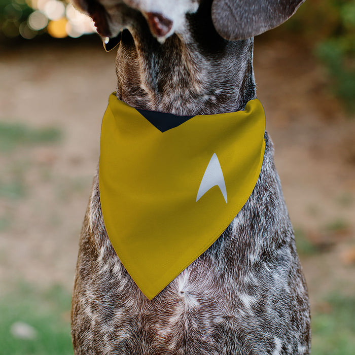 Pet Bandana - Star Trek Original Series Golden Yellow Uniform Print Pet Bandanas CBS Studios Inc.   