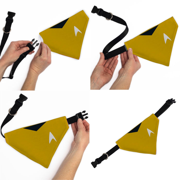 Pet Bandana - Star Trek Original Series Golden Yellow Uniform Print Pet Bandanas CBS Studios Inc.   