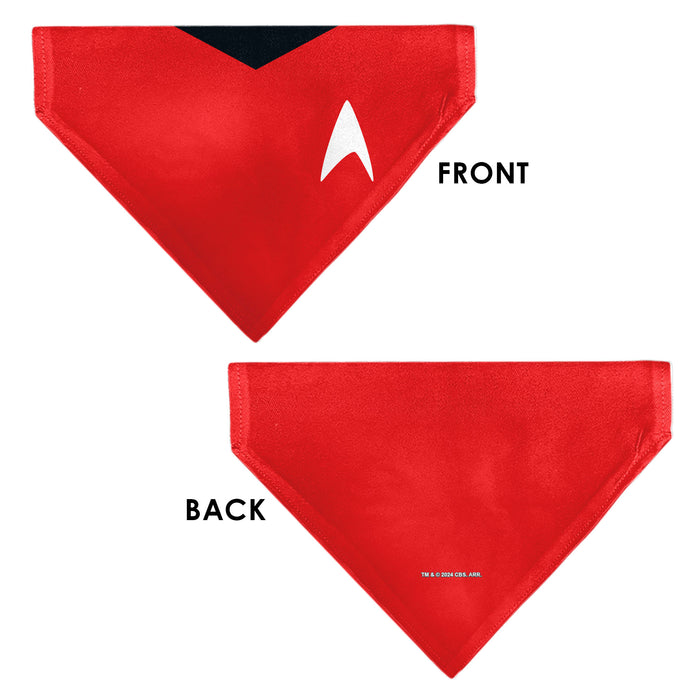 Pet Bandana - Star Trek Original Series Red Uniform Print Pet Bandanas CBS Studios Inc.   