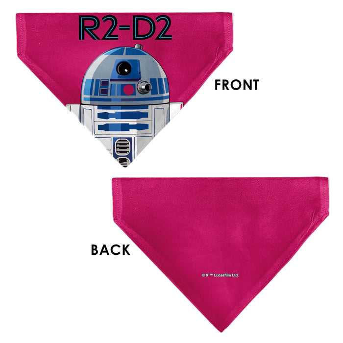 Pet Bandana - Star Wars R2-D2 Text and Pop Art Pose Red/Black/Blue Pet Bandanas Star Wars   