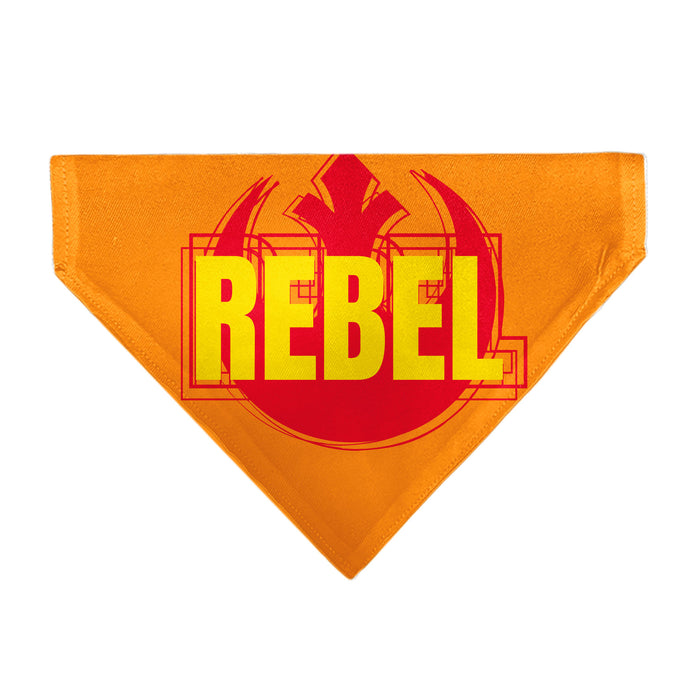 Pet Bandana - Star Wars REBEL Text and Rebel Alliance Insignia Orange/Red/Yellow Pet Bandanas Star Wars   