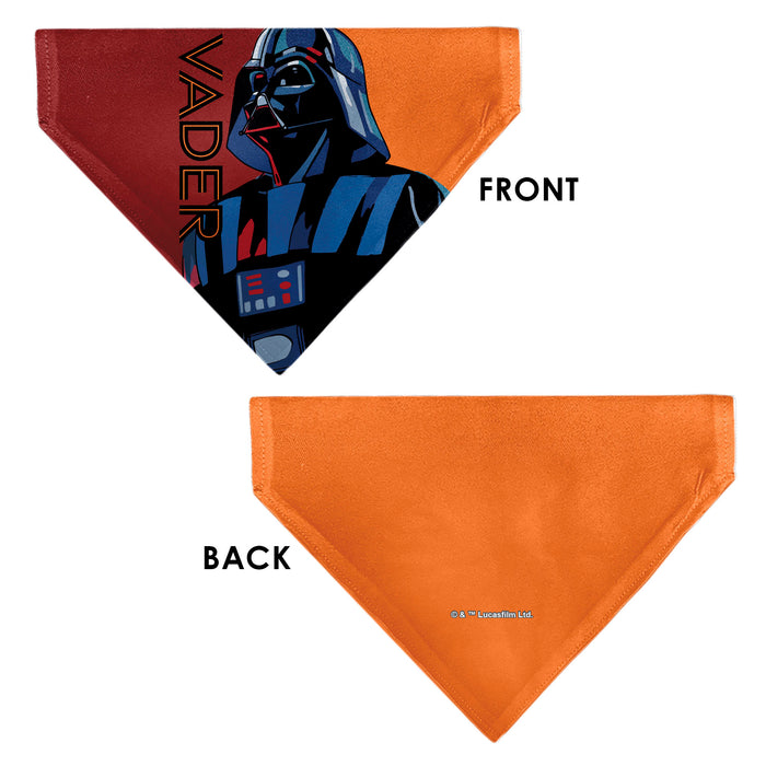 Pet Bandana - Star Wars VADER Text and Pop Art Pose Red/Orange/Black Pet Bandanas Star Wars   