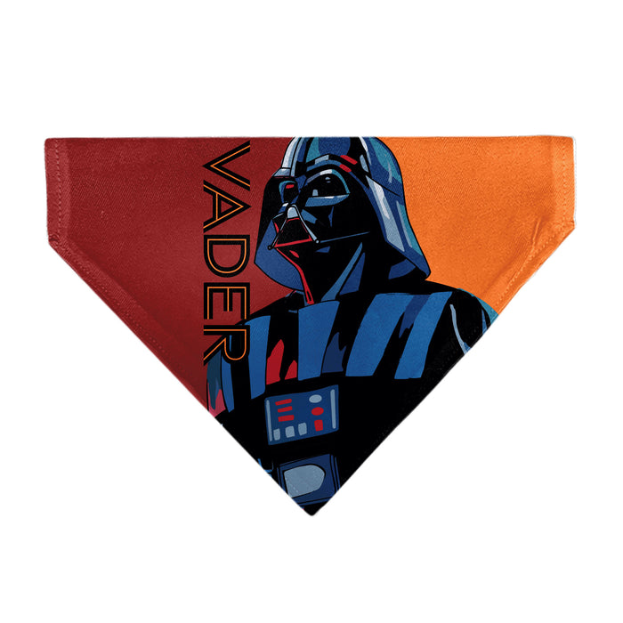 Pet Bandana - Star Wars VADER Text and Pop Art Pose Red/Orange/Black Pet Bandanas Star Wars   