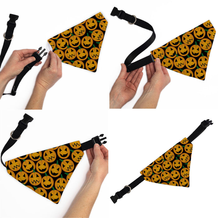 Pet Bandana - Jack-o'-Lantern Collage Black Pet Bandanas Buckle-Down, Inc.   