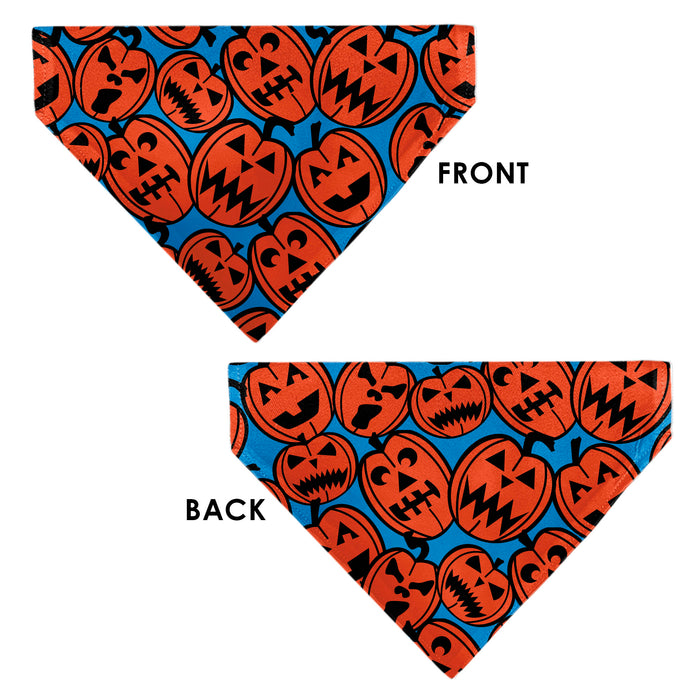 Pet Bandana - Jack-o'-Lanterns Blue Pet Bandanas Buckle-Down, Inc.   