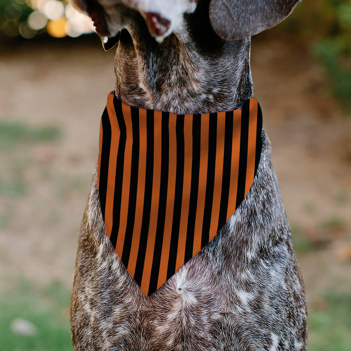 Pet Bandana - Jack-o'-Lantern Pumpkin Stripe Orange/Black Pet Bandanas Buckle-Down, Inc.   