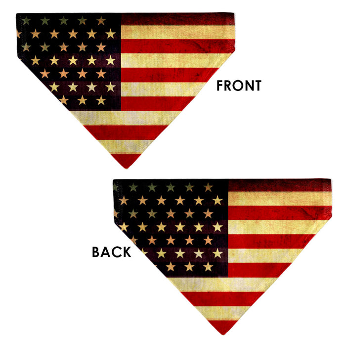 Pet Bandana - Vintage US Flag Repeat Pet Bandanas Buckle-Down   