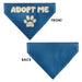 Pet Bandana - ADOPT ME Text and Paw Black/Lavender/Ivory Pet Bandanas Buckle-Down, Inc.   