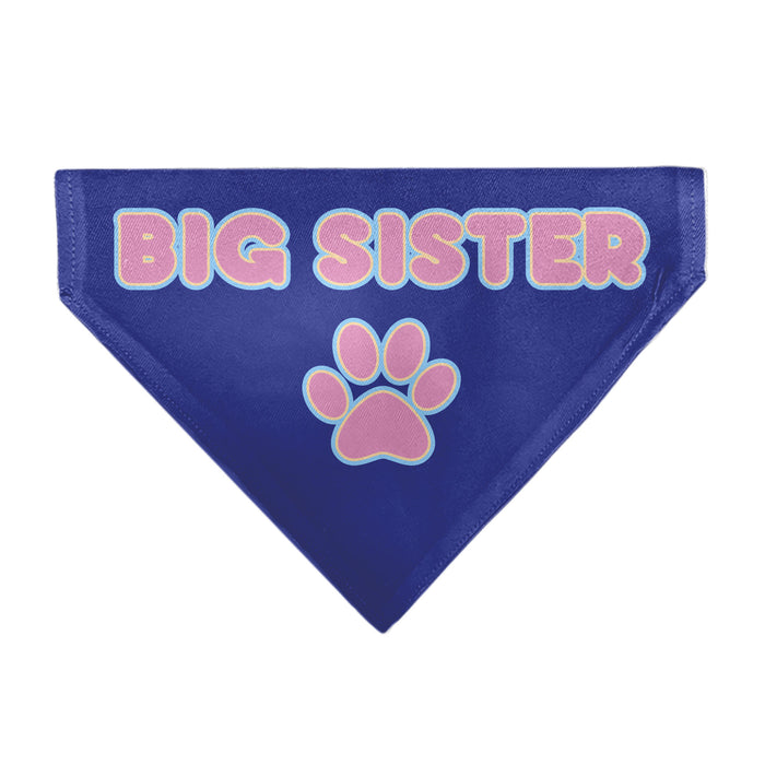 Pet Bandana - BIG SISTER Text and Paw Blues/Lavender Pet Bandanas Buckle-Down, Inc.   